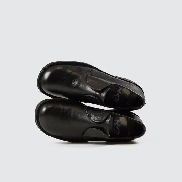 Kansai Yamamoto vintage fold-over leather shoes - Made in Japan - Size US 6.5 - Picture 6 of 14